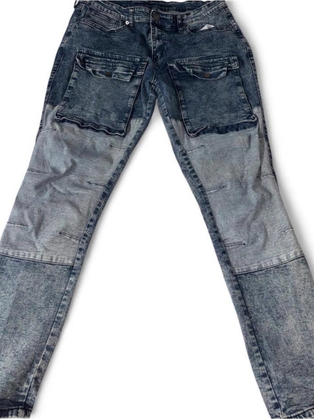 Rue21 Men's Two-Tone Washed Slim Jeans - Blue/Gray